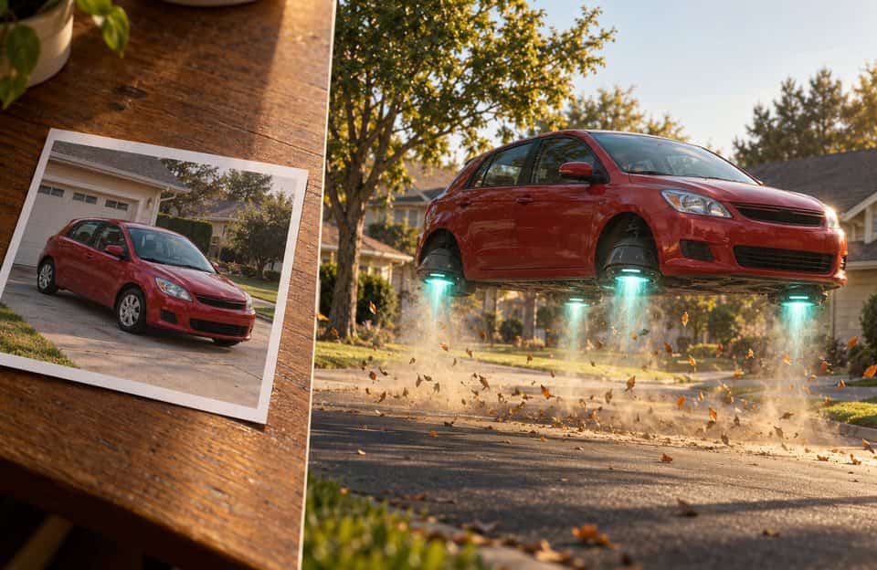 Flying Car AI - your car photo becomes a flying car ai video
